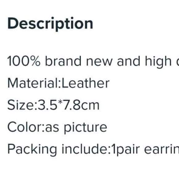 Choice of 3 pairs of Boho-style teardrop, leather earrings. - Picture 6 of 7